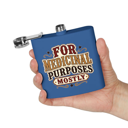 Medicinal Purposes   Stainless Steel Flask, 6oz