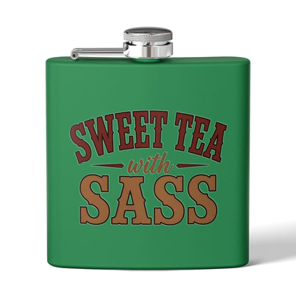 Sweet Tea Sass  Stainless Steel Flask, 6oz