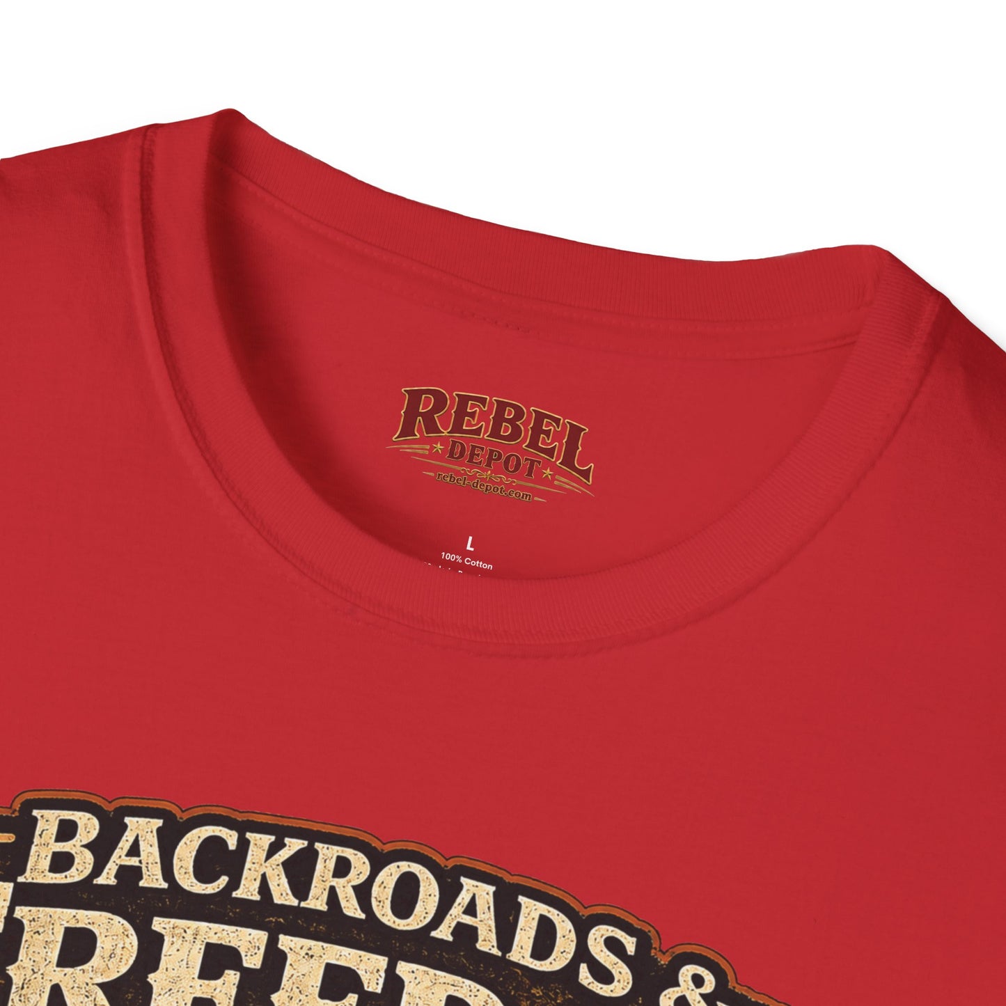 Backroads & Freedom  Adult Size T-Shirt