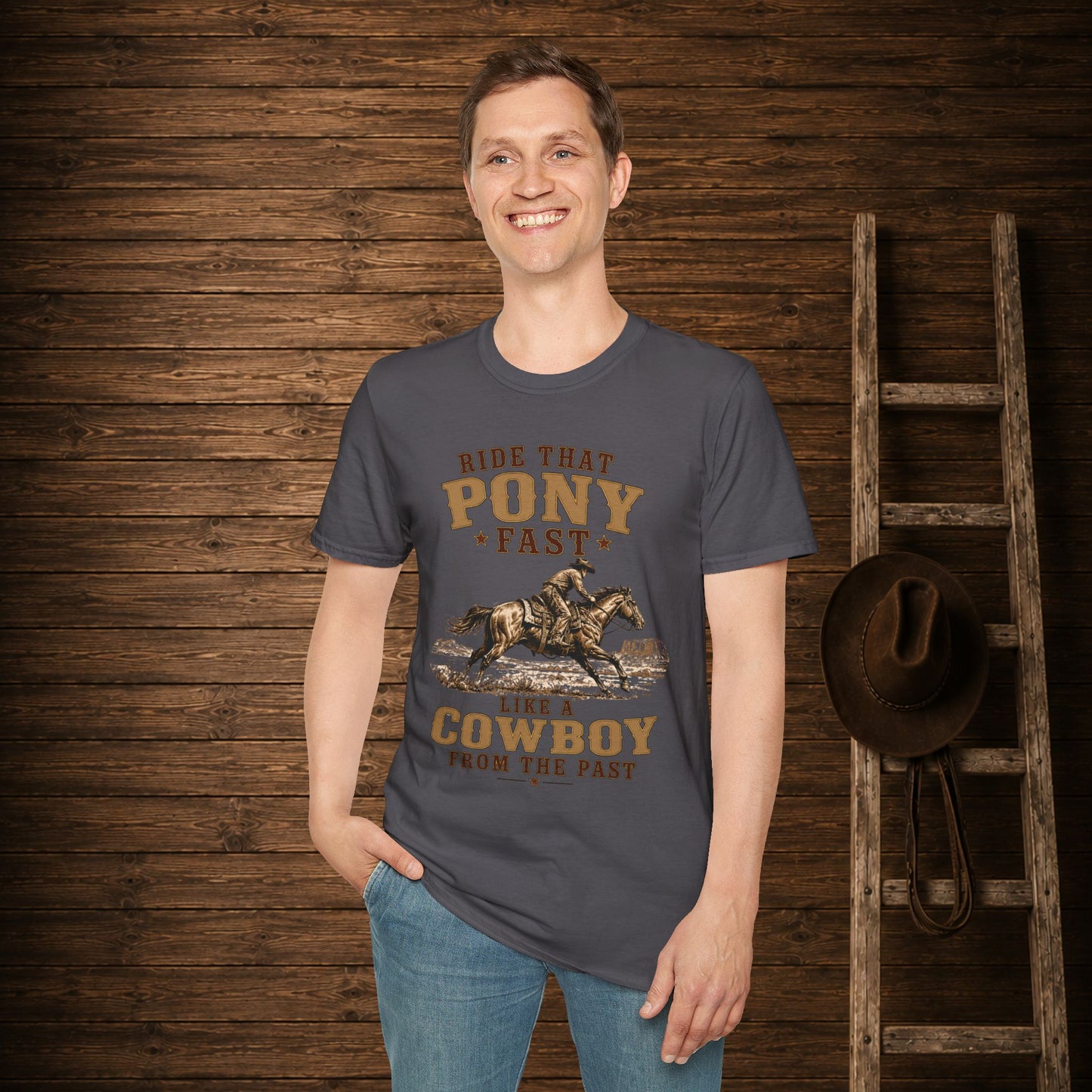 Ride That Pony Fast   Adult T-Shirt