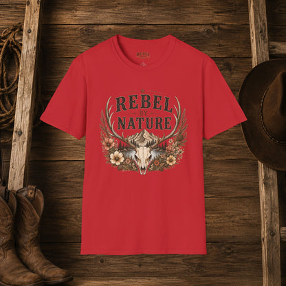 Rebel By Nature  Adult T-Shirt