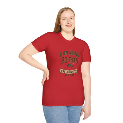 Donating Blood   Adult Size T-Shirt