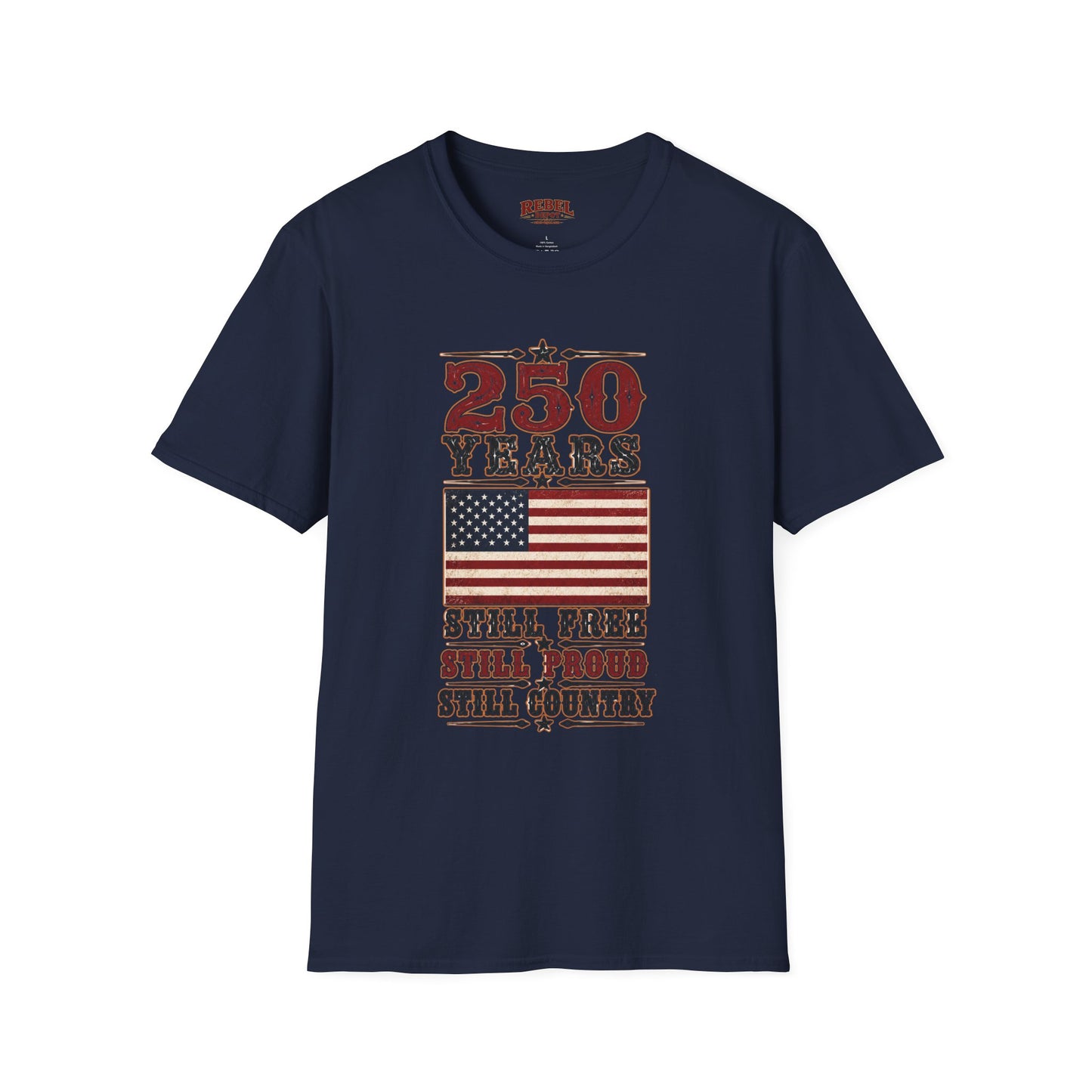250 Years Free  Adult Size T-Shirt