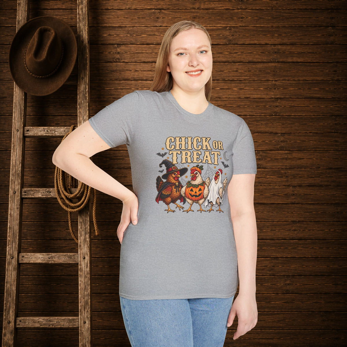 Chick Or Treat   Adult Size T-Shirt