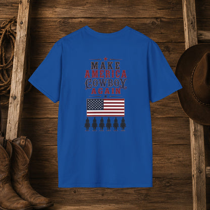 Make America Cowboy Again (Back)  Adult T-Shirt