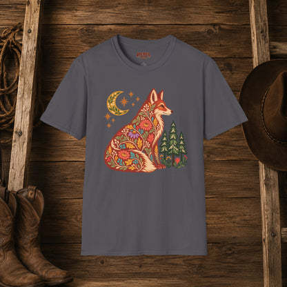 Fall Bloom Fox  Adult Size T-Shirt
