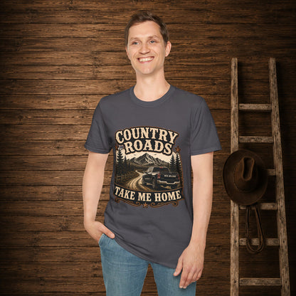 Country Roads Ram  Adult Size T-Shirt