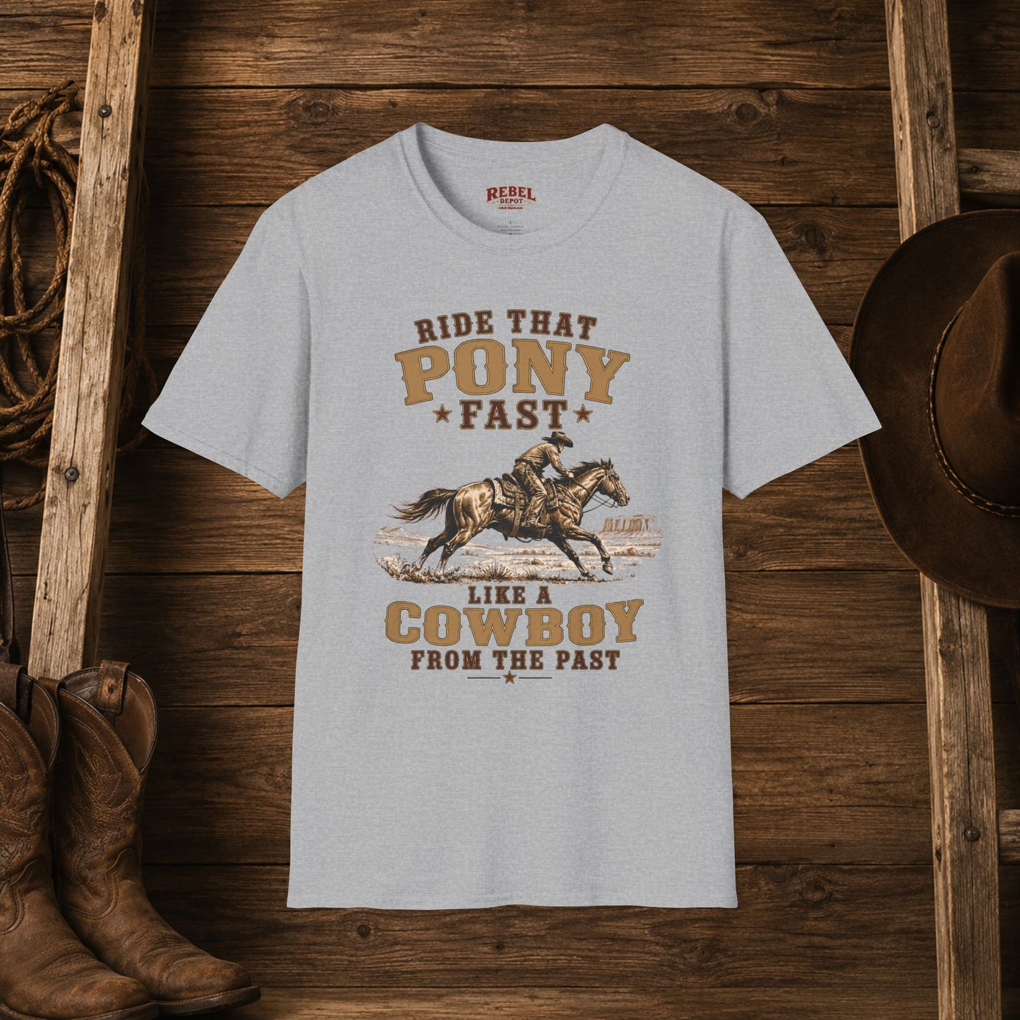 Ride That Pony Fast   Adult T-Shirt