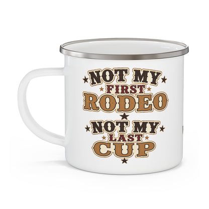 Rodeo Last Cup  Enamel Camping Mug