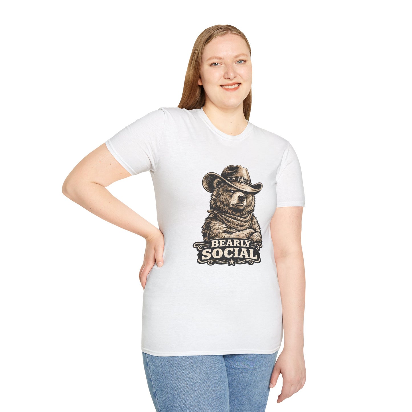 Bearly Social Cowboy T-Shirt