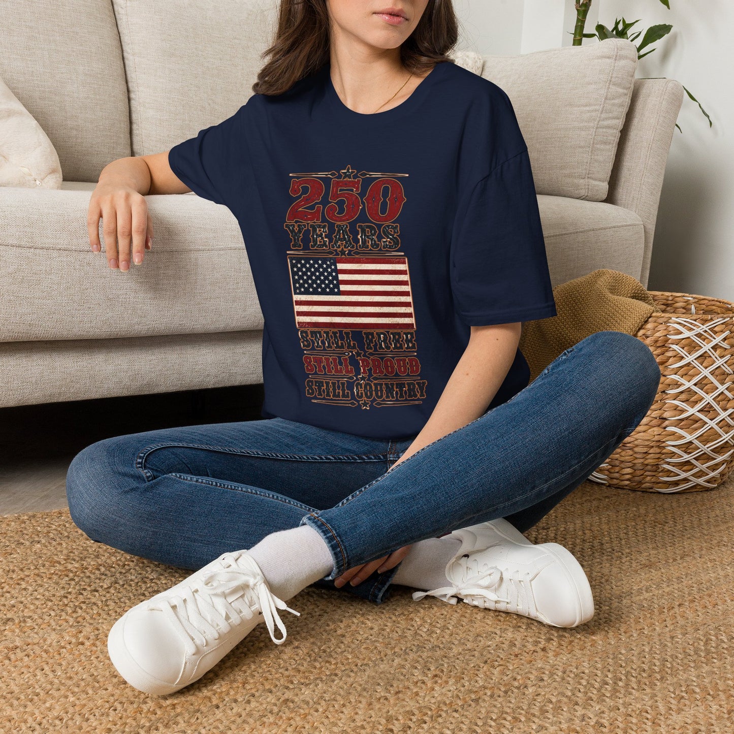 250 Years Free  Adult Size T-Shirt