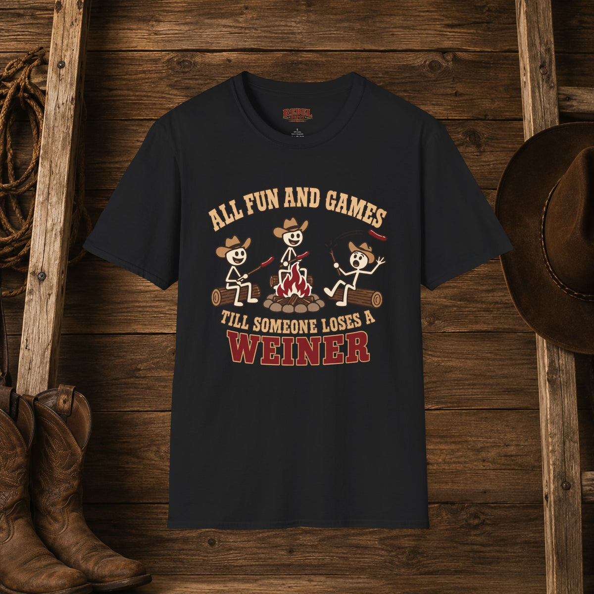 Fun & Games Till Someone Loses A Weiner   Adult Size T-Shirt