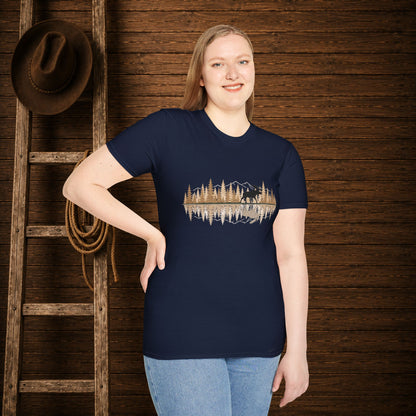 Moose Reflection   Adult Size T-Shirt