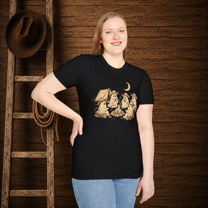 Spooky Campfire   Adult Size T-Shirt