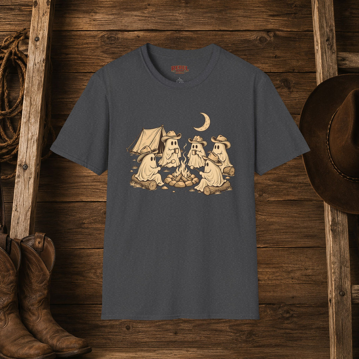 Spooky Campfire   Adult Size T-Shirt