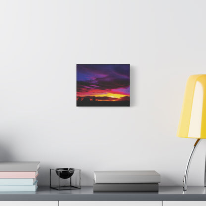 Farm Sunset Matte Canvas Art