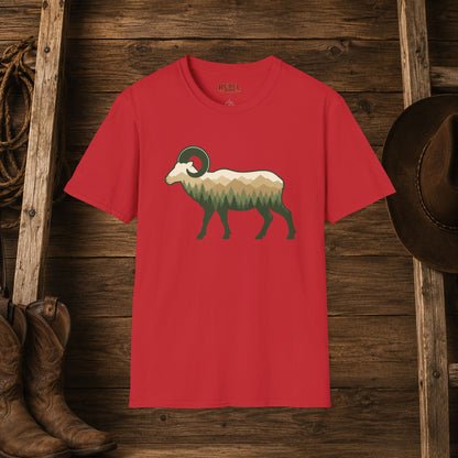 Wilderness Big Horn Sheep  Adult Size T-Shirt