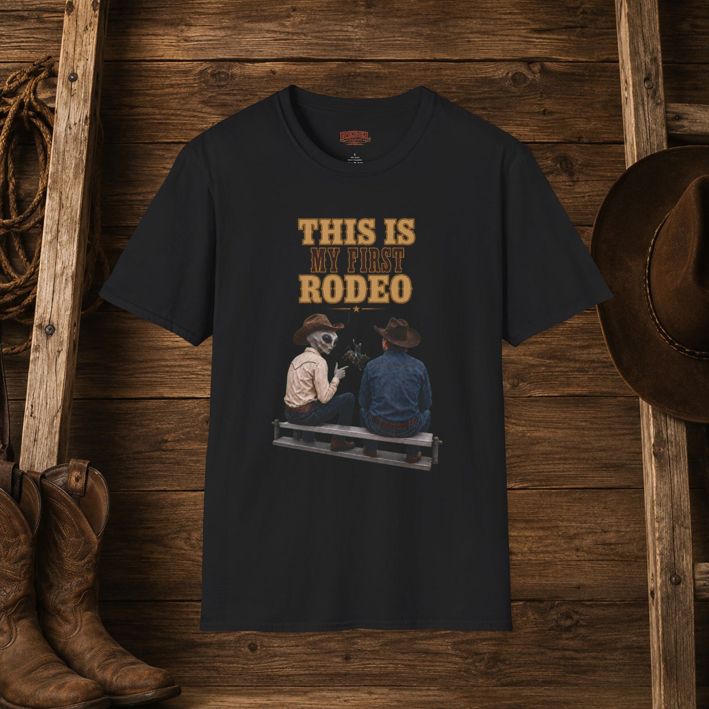 My First Rodeo (Alien)  Adult T-Shirt