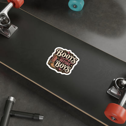 Boots Before Boys   Die-Cut Stickers