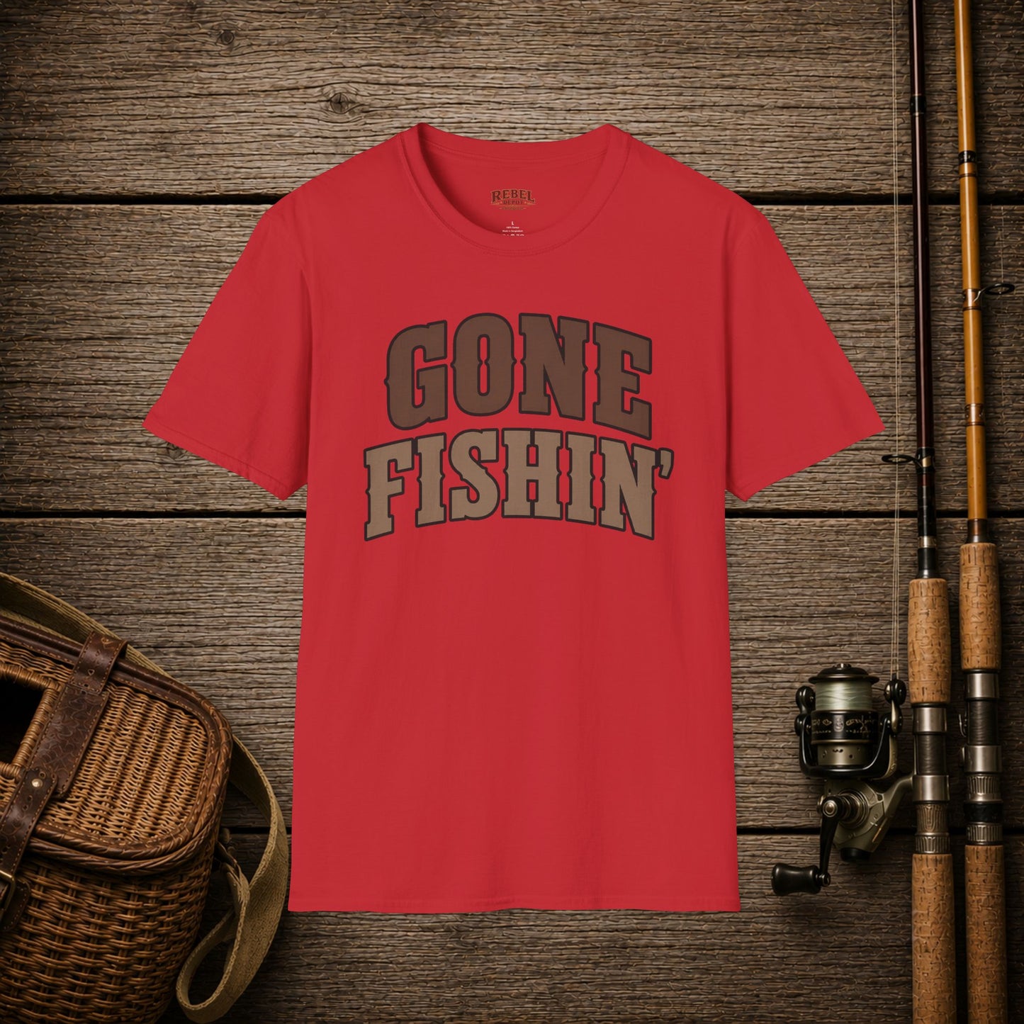 Gone Fishin'  Adult T-Shirt