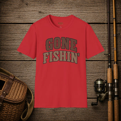 Gone Fishin'  Adult T-Shirt