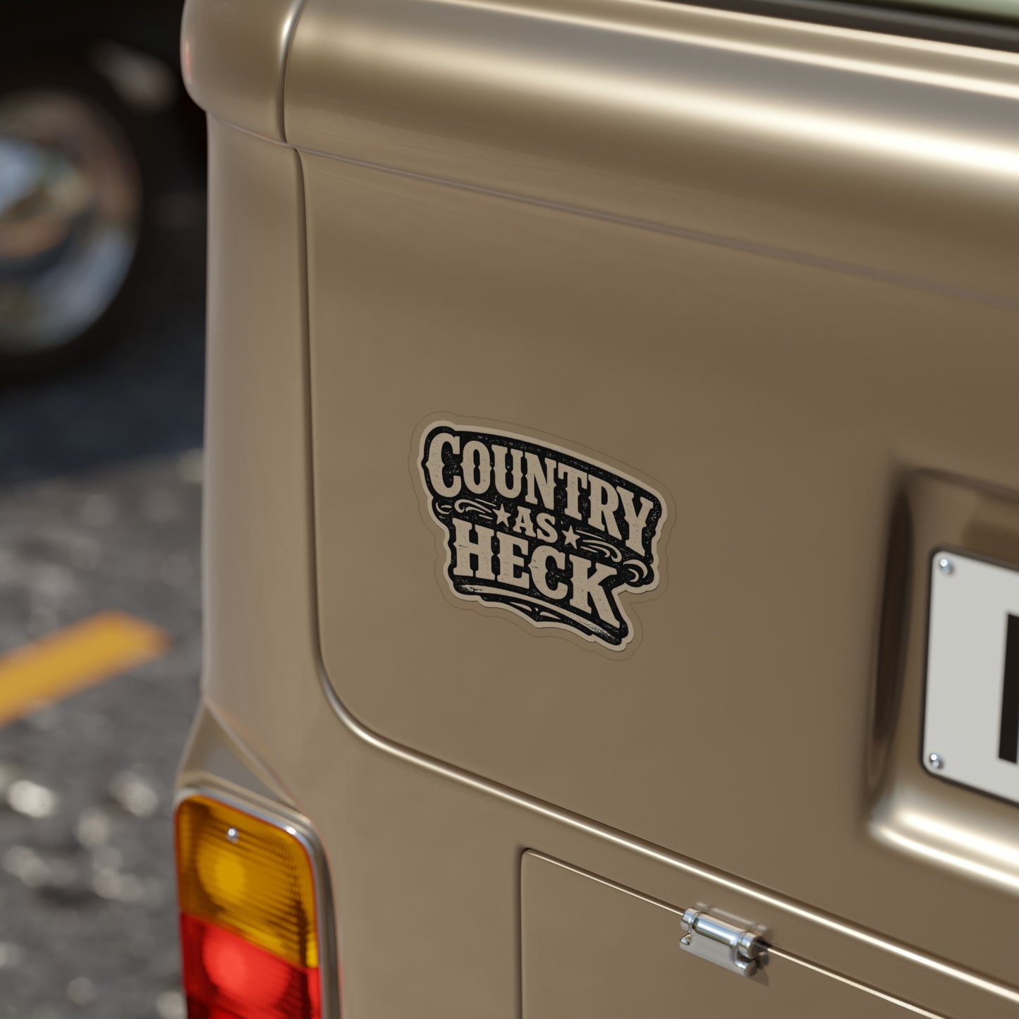 Country As Heck  Transparent Outdoor Vinyl