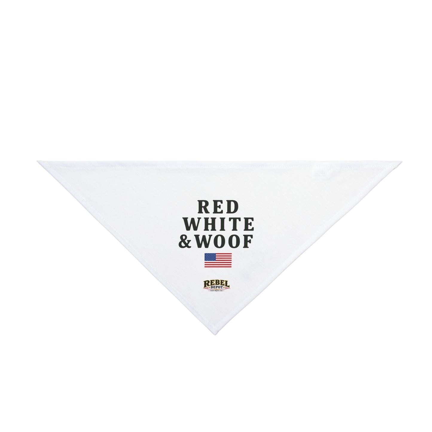 Red White Woof  Pet Bandana