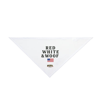 Red White Woof  Pet Bandana