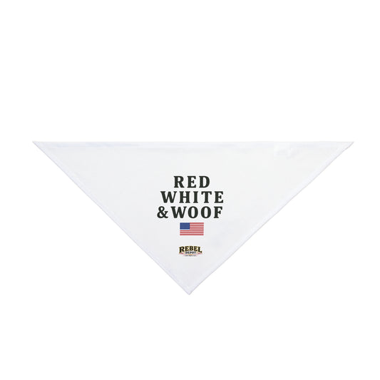 Red White Woof  Pet Bandana