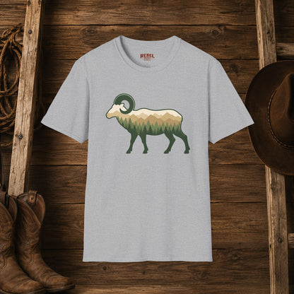 Wilderness Big Horn Sheep  Adult Size T-Shirt