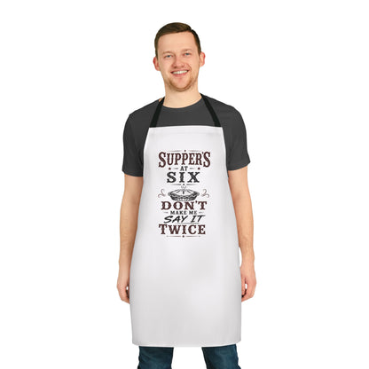 Supper's At Six  Apron