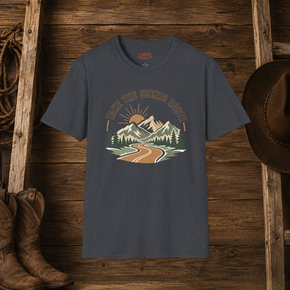 Take The Scenic Route  Adult Size T-Shirt