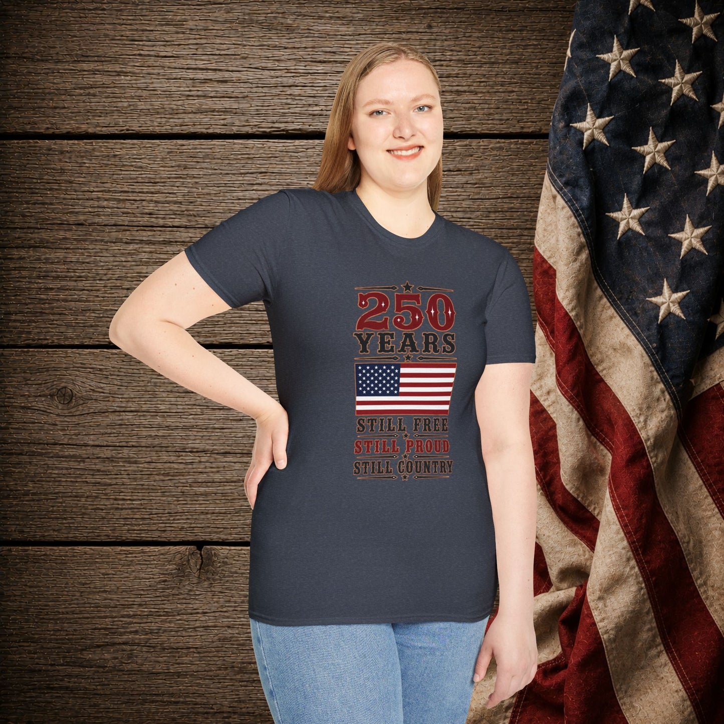 250 Years Free  Adult Size T-Shirt