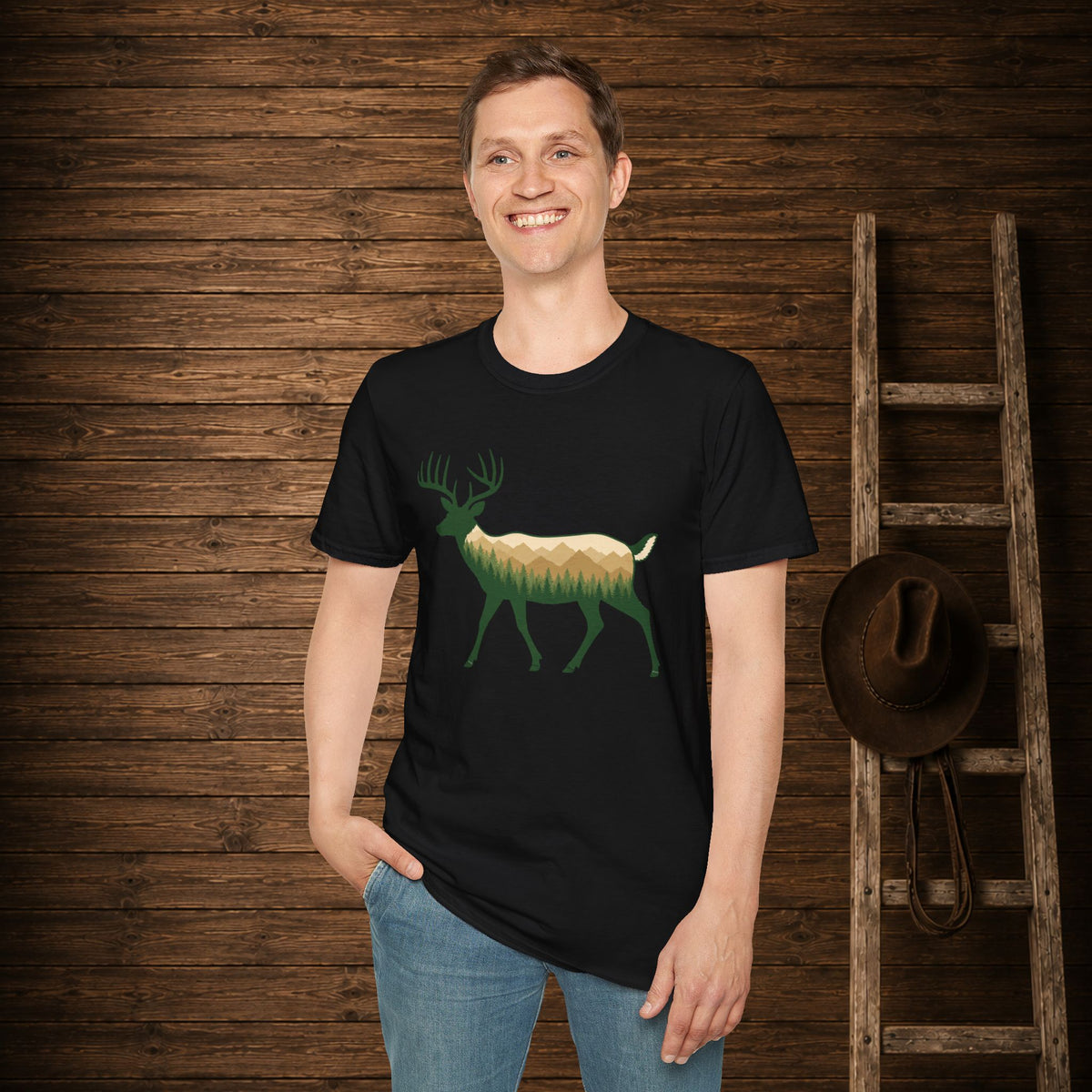 Wilderness Buck   Adult Size T-Shirt