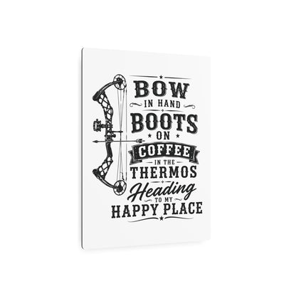 Bow Boots Coffee  Metal Art Sign