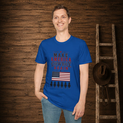 Make America Cowboy Again (Front)  Adult T-Shirt