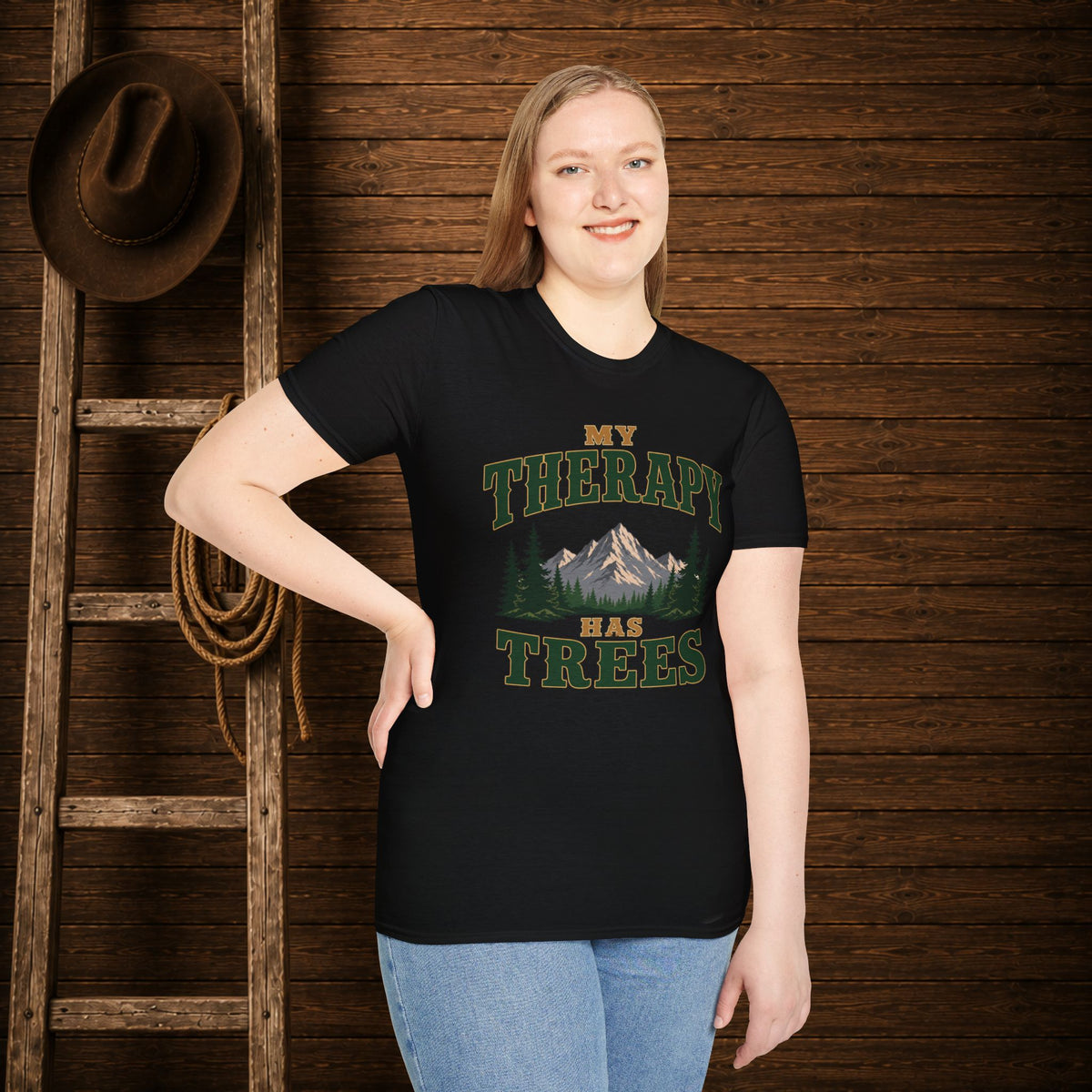 My Therapy Has Trees   Adult Size T-Shirt