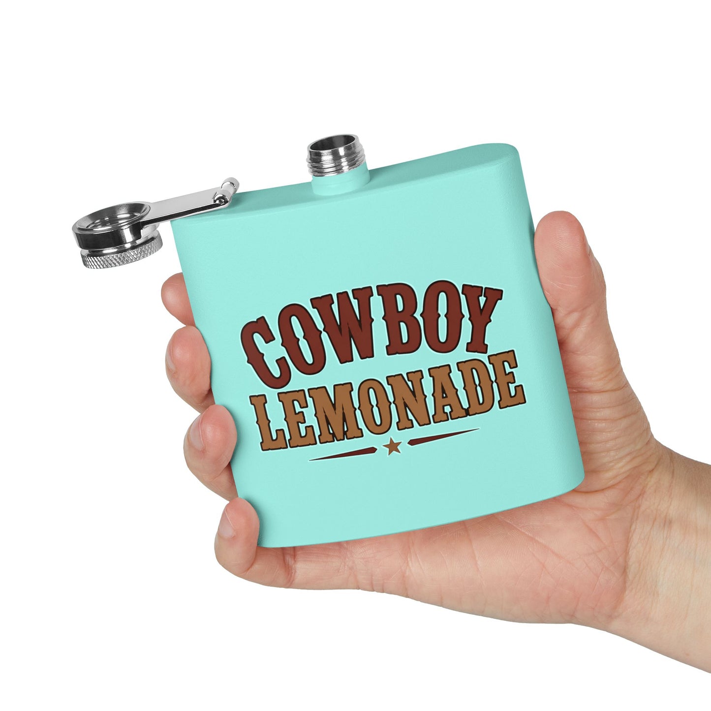 Cowboy Lemonade   Stainless Steel Flask, 6oz