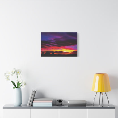 Farm Sunset Matte Canvas Art