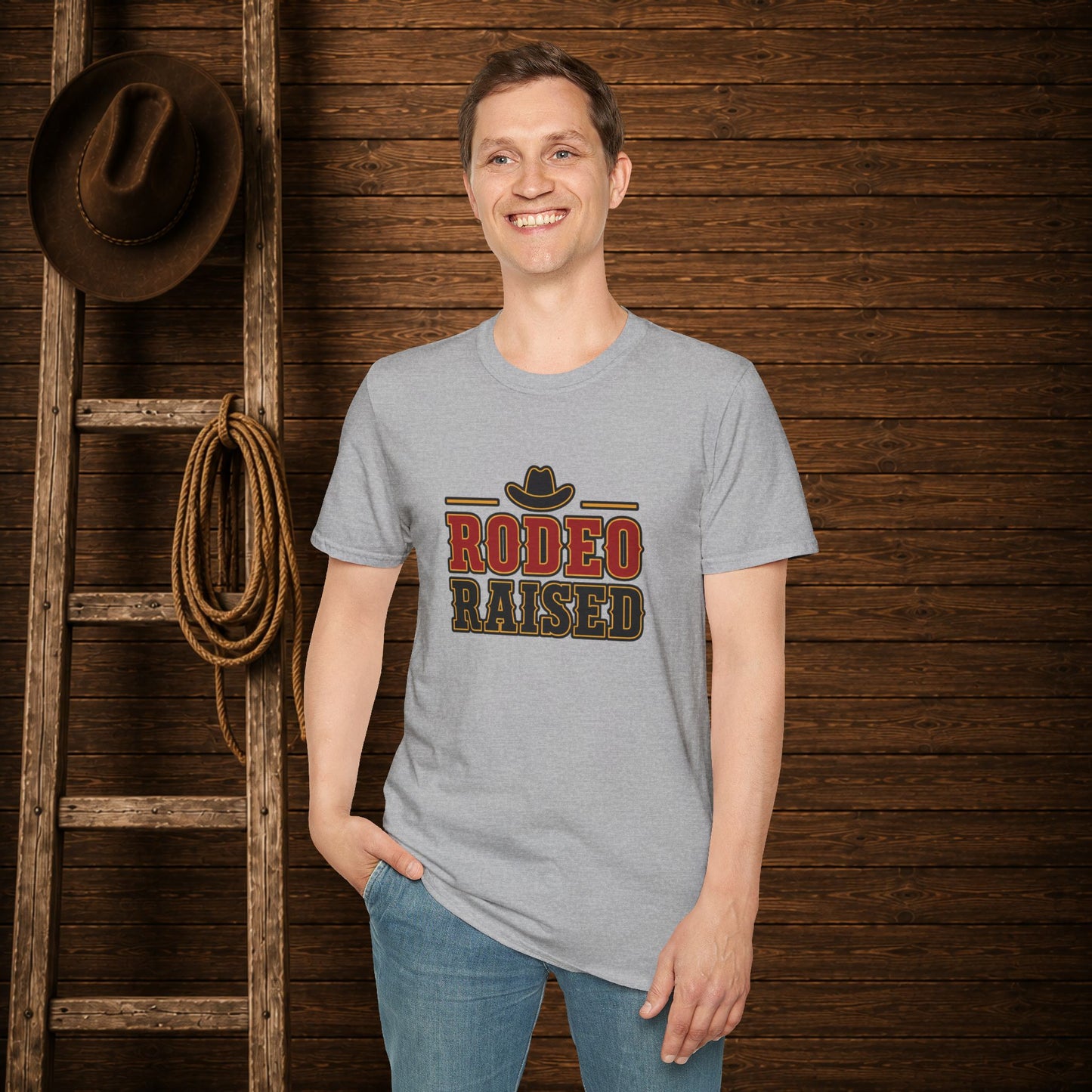 Rodeo Raised  Adult T-Shirt