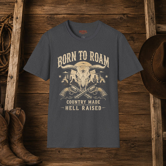 Born to Roam Cowboy  Adult T-Shirt