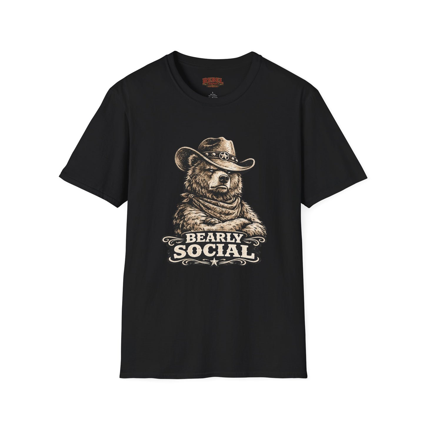 Bearly Social Cowboy T-Shirt