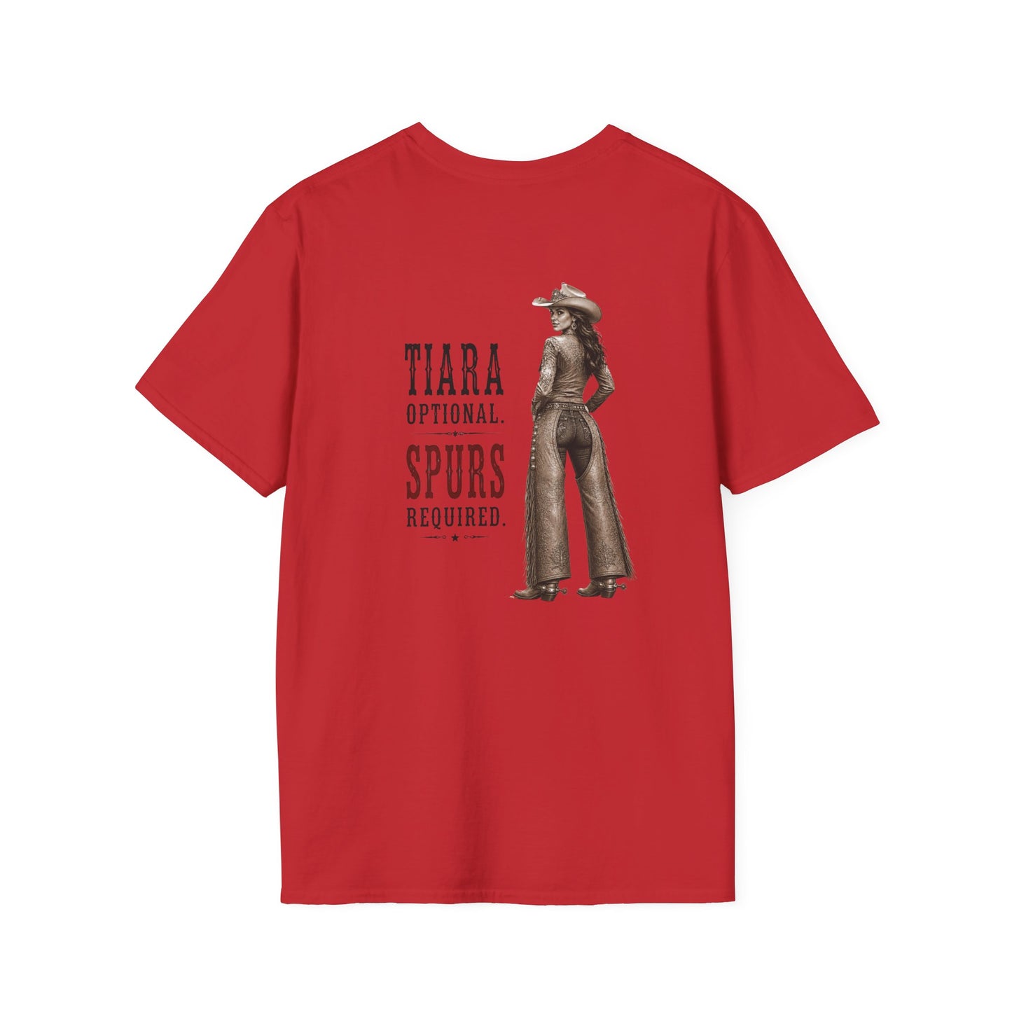 Tiara and Spurs Cowgirl (Back) T-Shirt