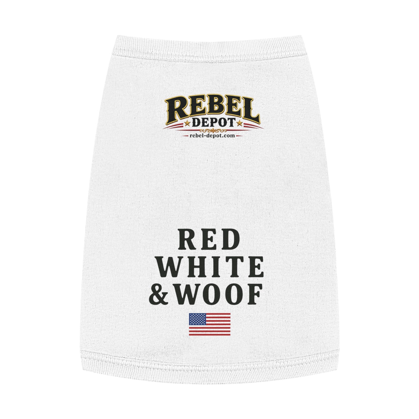 Red White Woof  Pet Tank Top