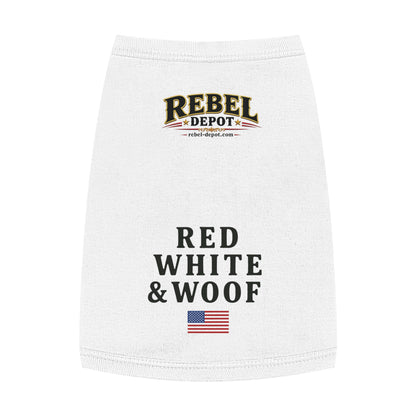 Red White Woof  Pet Tank Top