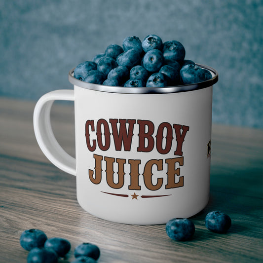 Cowboy Juice   Enamel Camping Mug