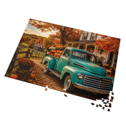 Fall Farmstead   Jigsaw Puzzle with Tin