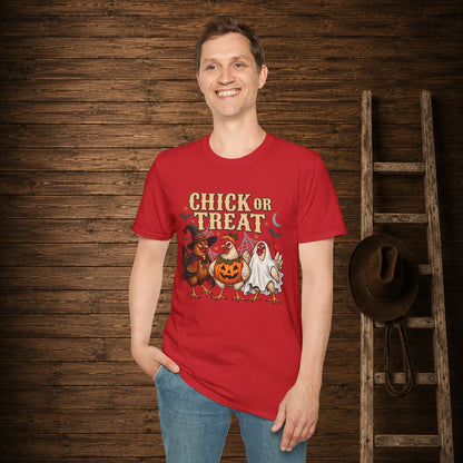 Chick Or Treat   Adult Size T-Shirt