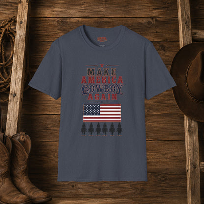 Make America Cowboy Again (Front)  Adult T-Shirt