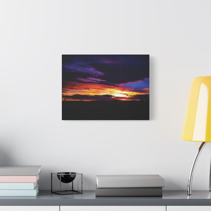Pasture Sunset Matte Canvas Art
